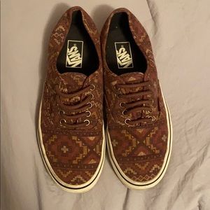 Aztec Maroon Vans